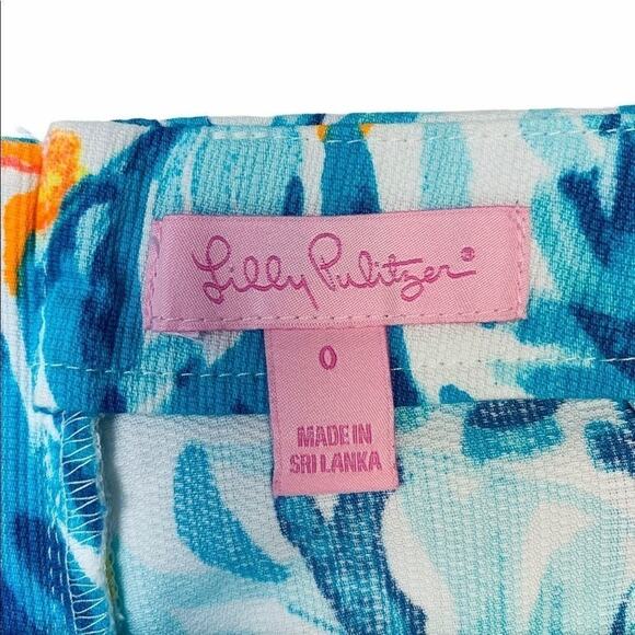 Lilly Pulitzer Marii Envelope 14" Skort in Serene Blue Tippy Top Size 0 Like New - Picture 8 of 9